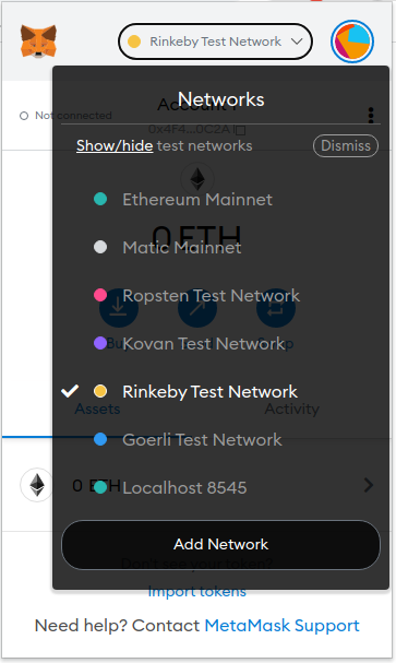 Metamask Rinkeby Network